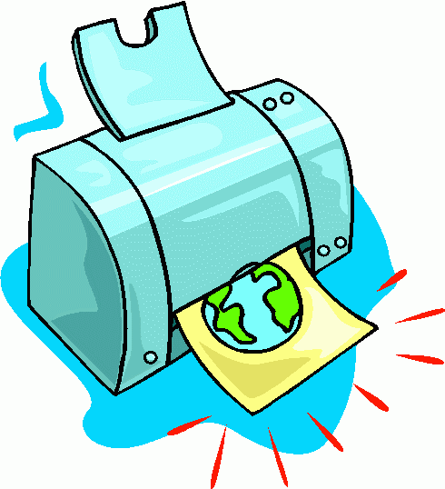 Output devices of computer clipart