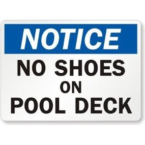 Notice No Open Toe Shoes Beyond This Point Injury Prevention Signs ...