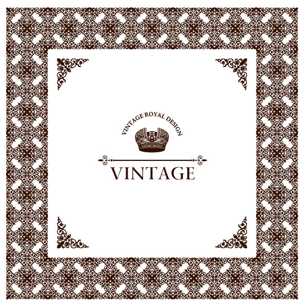 Set of Vintage ornate frames vector art 03 - Vector Frames ...