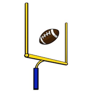 Football goal posts clipart