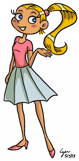 Blonde Cartoon Girl by gaucelm on DeviantArt