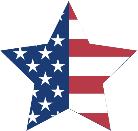 Red White And Blue Stars Clipart