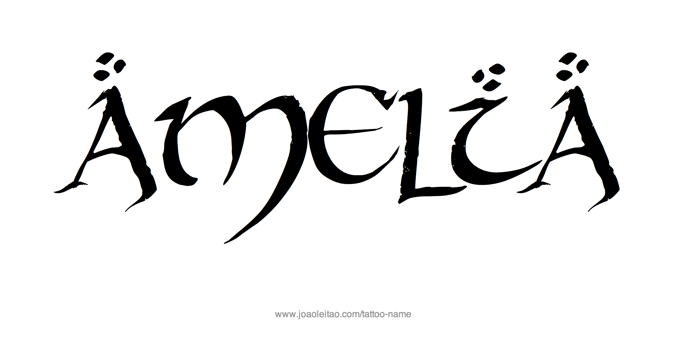 Amelia Name Tattoo Designs
