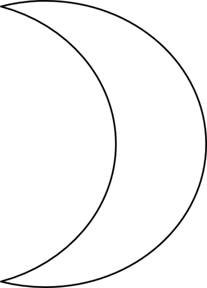Outline The Moon Clipart - Free to use Clip Art Resource