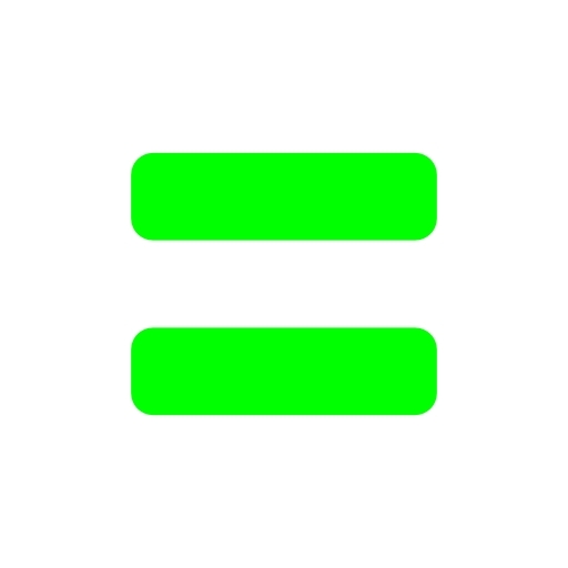 Green Equal Sign Clipart