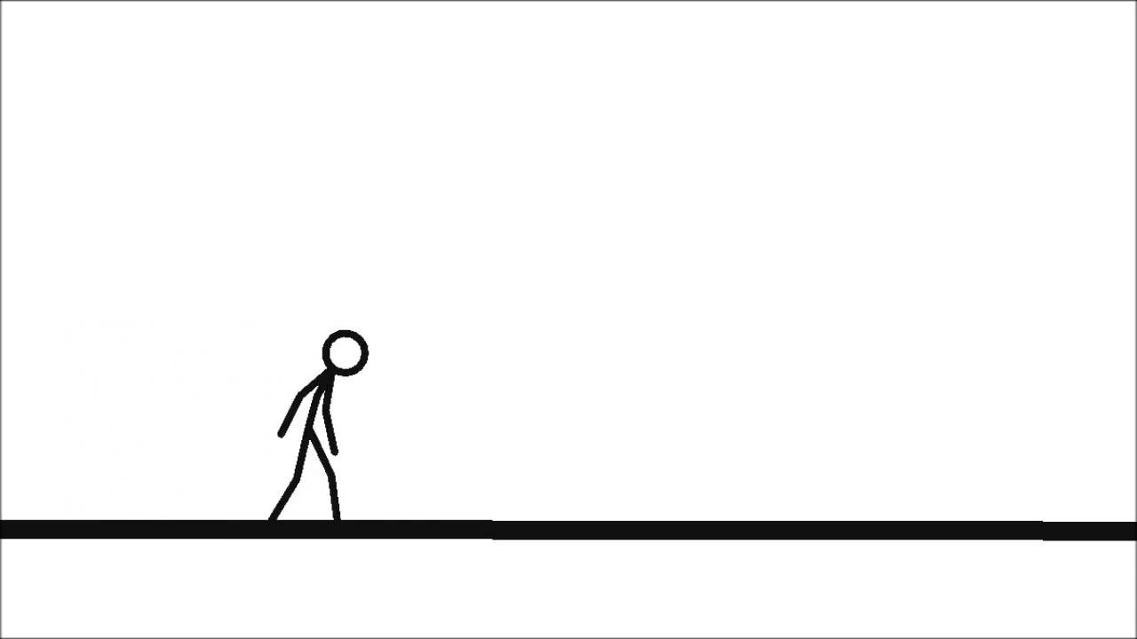 Stickman Animation Test #6: A new walking animation test - YouTube