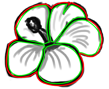 Illustrate A Reddish Pink Hibiscus Flower Using Inkscape | KalaaLog