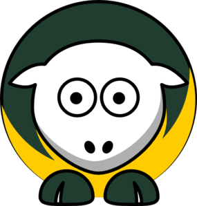 Sheep 3 Toned Green Bay Packers Team Colors Clip Art ...
