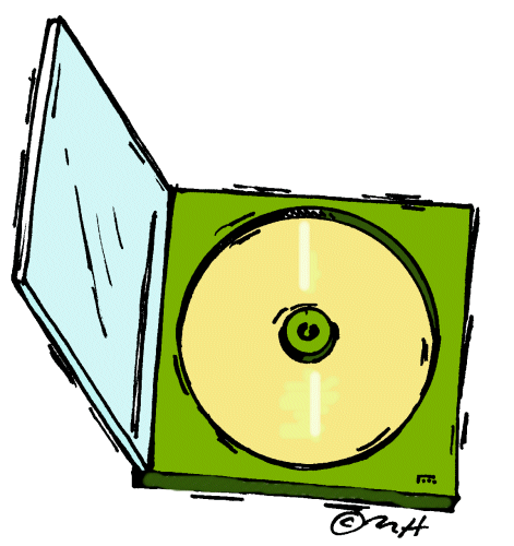 cd in case (in color) - Clip Art Gallery