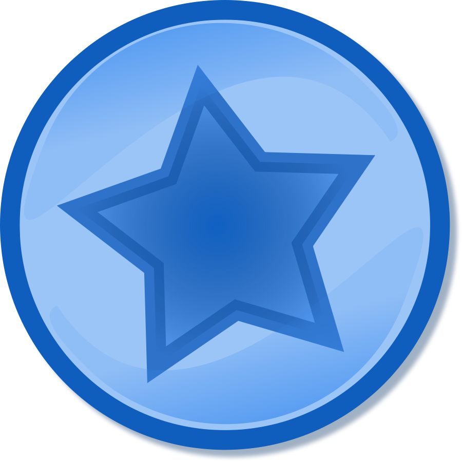 Blue Circled Star Clipart, vector clip art online, royalty free ...