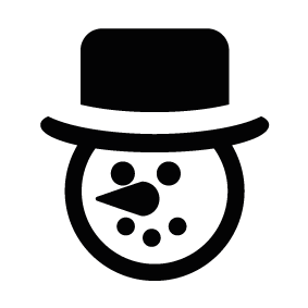 Christmas Snowman Silhouette | Silhouette of Christmas Snowman