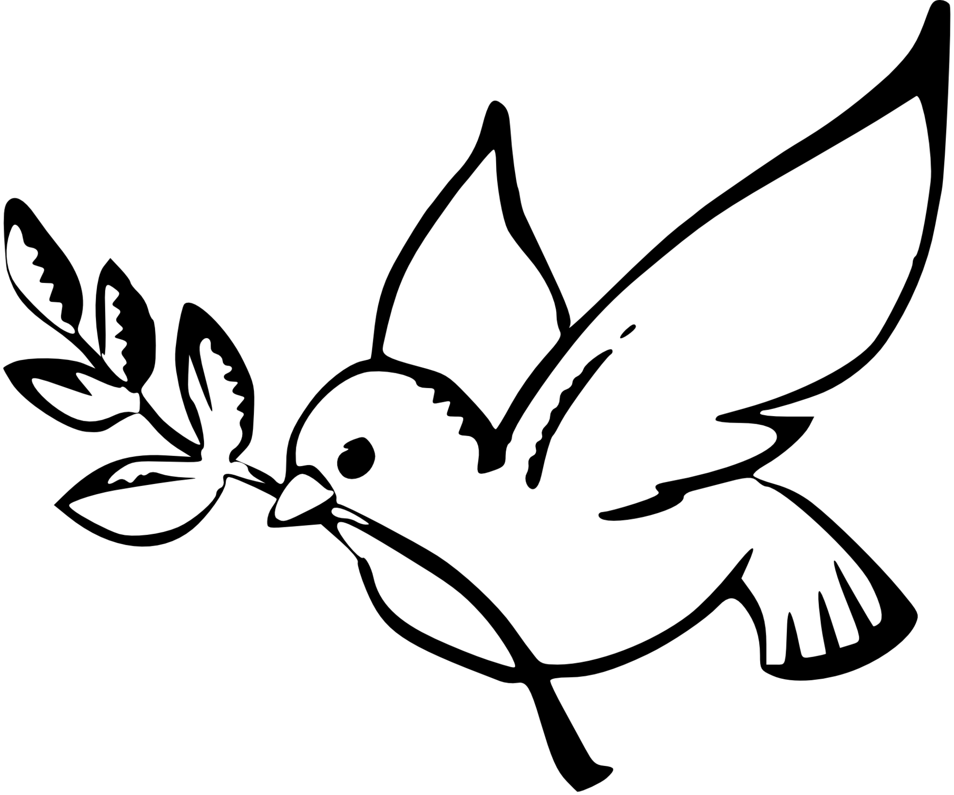 Dove Free Digital Stamp Clipart - Free to use Clip Art Resource
