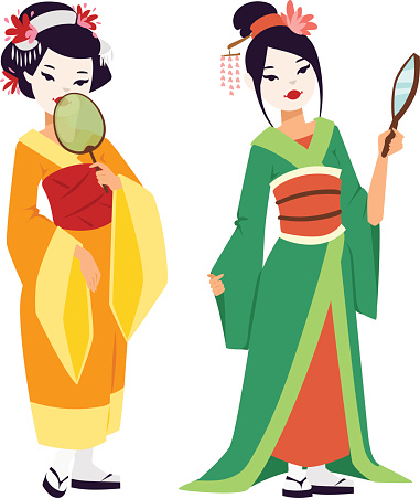 Geisha In Training Clip Art, Vector Images & Illustrations