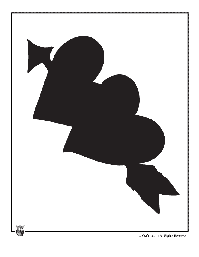 Heart and Arrow Template - Woo! Jr. Kids Activities