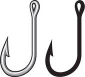 Heart Fish Hook Clipart