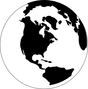 Earth clipart black and white png