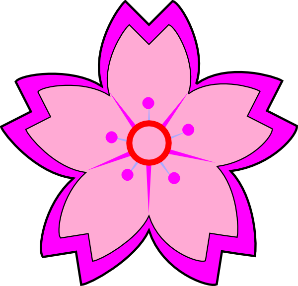 Pink Sakura Clip Art - vector clip art online ...