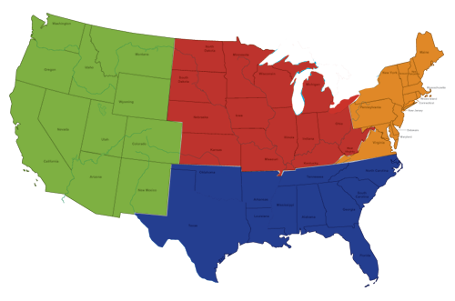 Free U.s.a. Map By Region - ClipArt Best