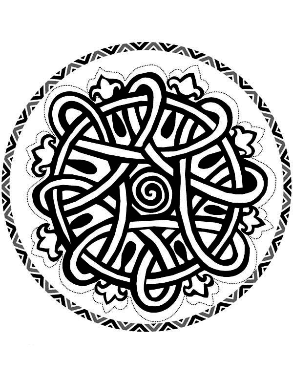 Aztec Art Mandala Coloring Pages | Bulk Color