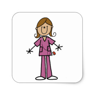 Stick Figure Nurse Stickers | Zazzle