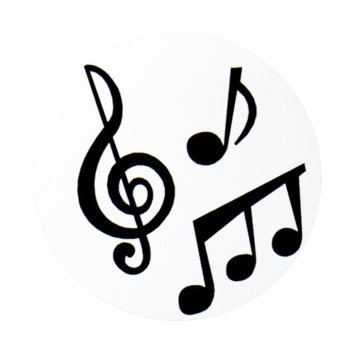 Musical symbols 2 round rubber coaster Custom Round Coasters