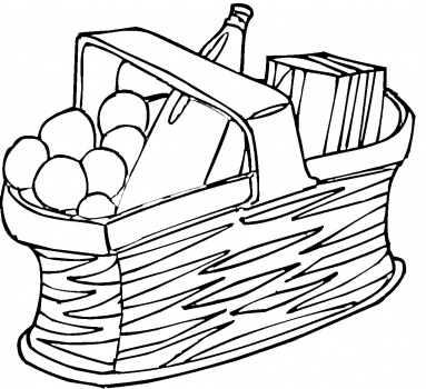 Picnic Basket coloring page | Super Coloring