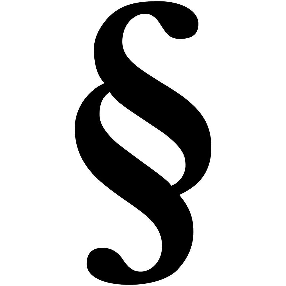 2 StÃ¼ck 40cm schwarz Paragraph Gesetz Symbol Zeichen Aufkleber ...