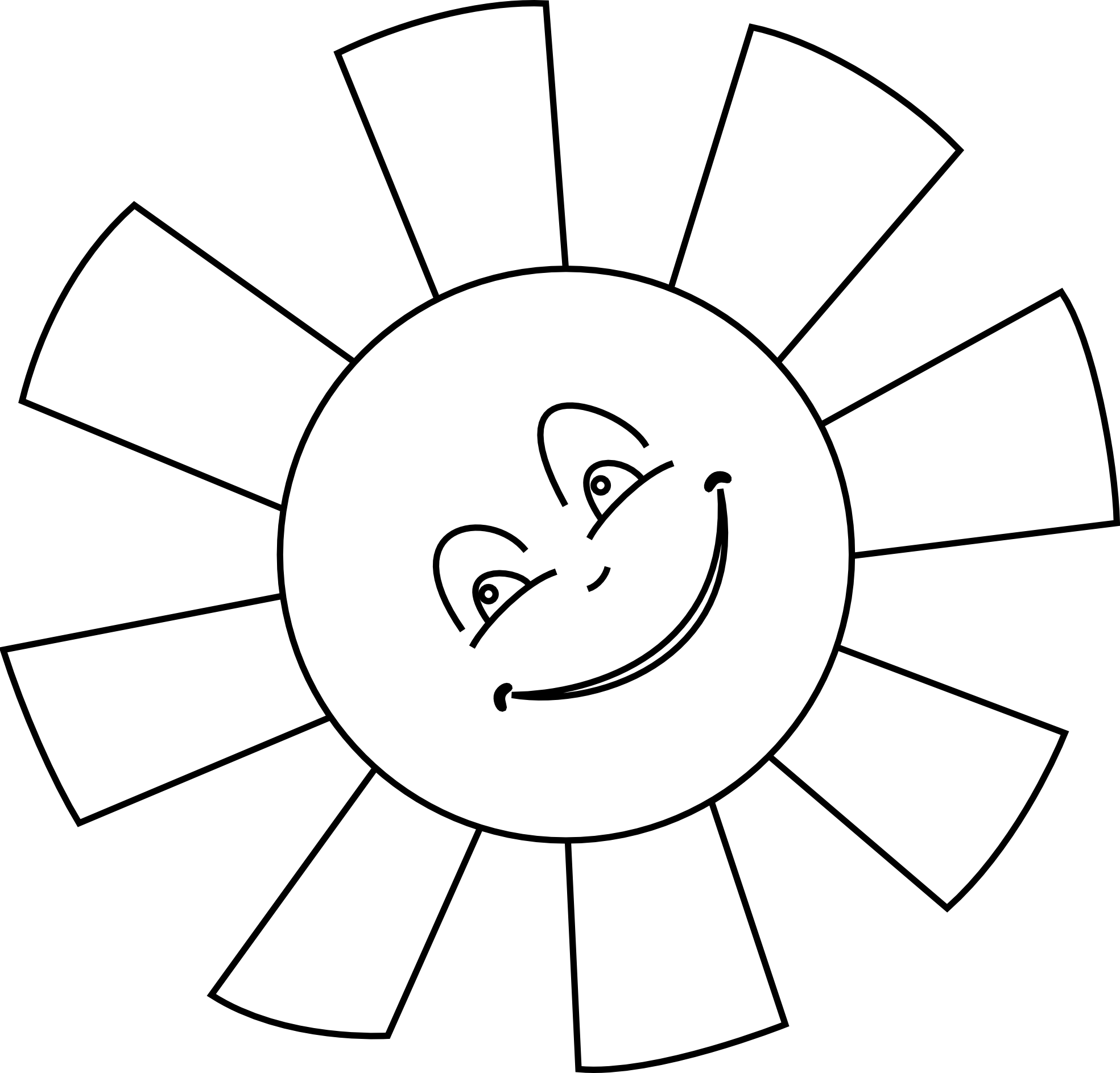 sun line art happy sun gm black white line art ...