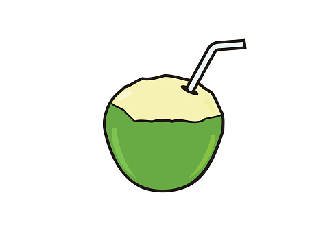 Coconut Drink Clip Art, Vector Images & Illustrations