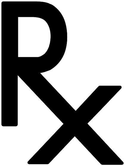 Rx pharmacy prescription symbol black clipart image - ipharmd.