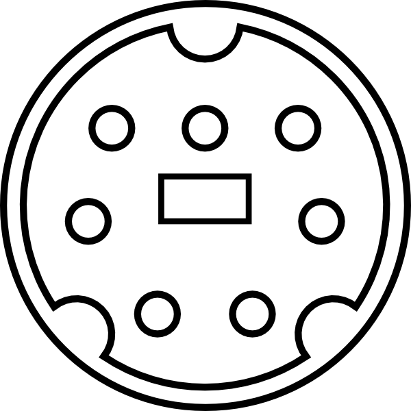 Minidin Interface Pin Layout clip art - vector clip art online ...