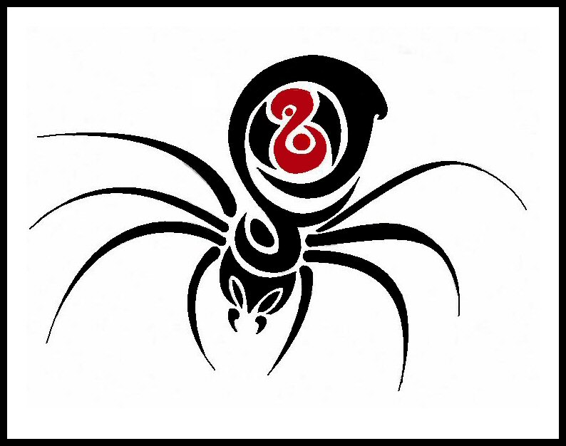 Tribal Black Widow by PurrpleCatt