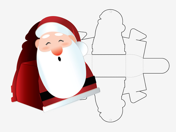Santa Claus shaped box on Behance