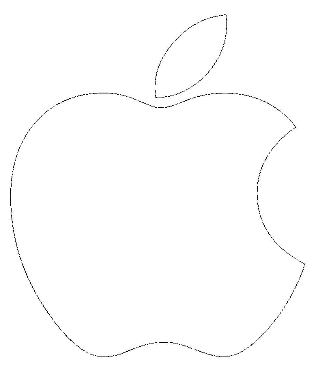 apple logo clipart white