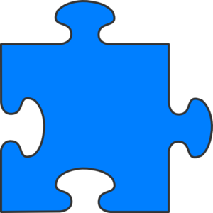 Blue Border Puzzle Piece Top Clip Art - vector clip ...