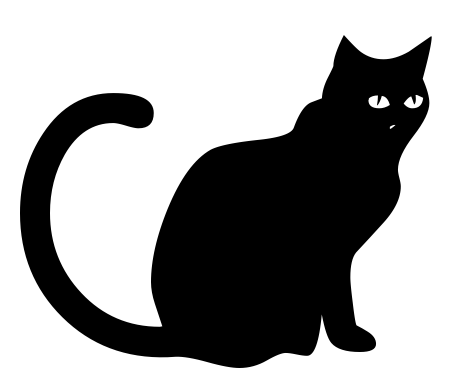 2 Black Cats Clipart