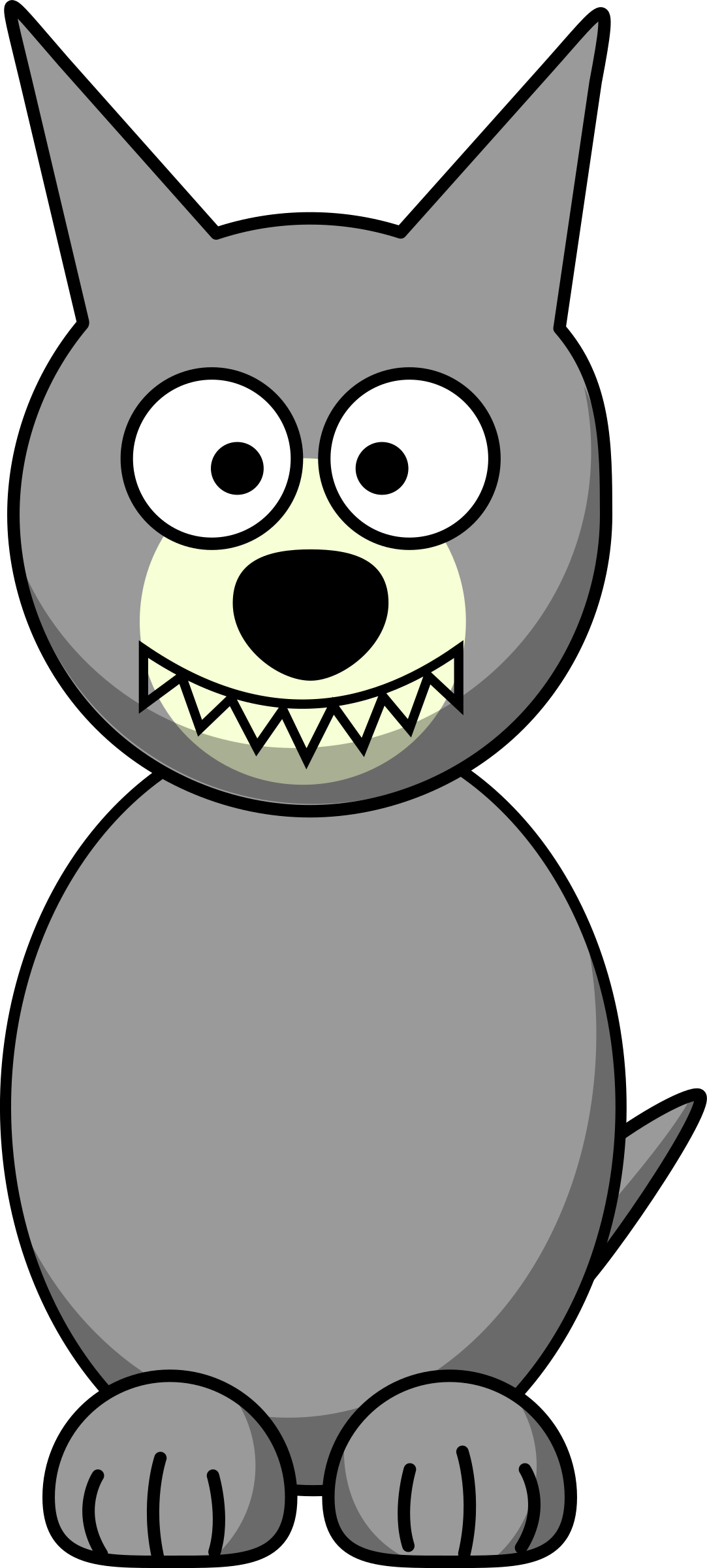 Clipart - Cartoon Wolf