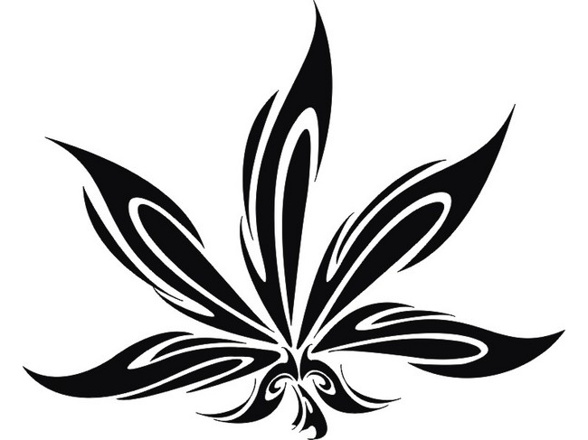 Pix For > Weed Leaf Stencil