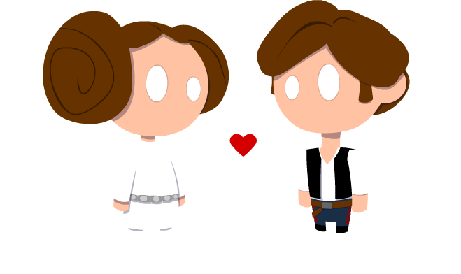 Han and Leia Dollz by miro42 on deviantART