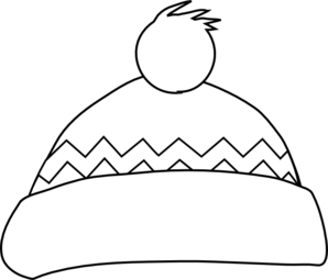 Winter Hat Outline clip art - vector clip art online, royalty free ...