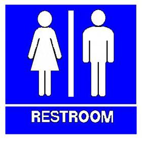 Trimco Signage - ADA Restroom Sign with Braille - Unisex