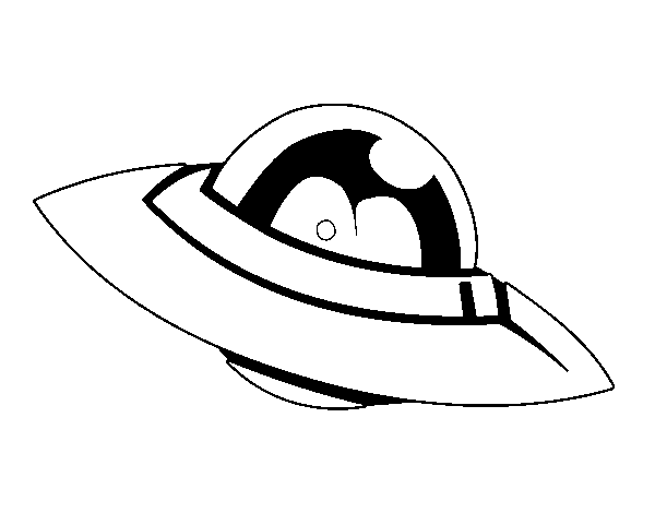 Coloring page Ufo with eyes to color online - Coloringcrew.
