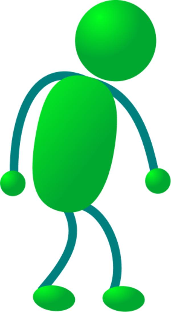 stick man tired - vector Clip Art