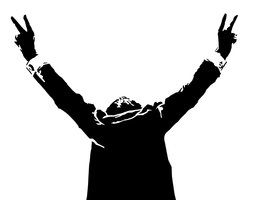 deviantART: More Like Peace Sign Fingers Stencil by