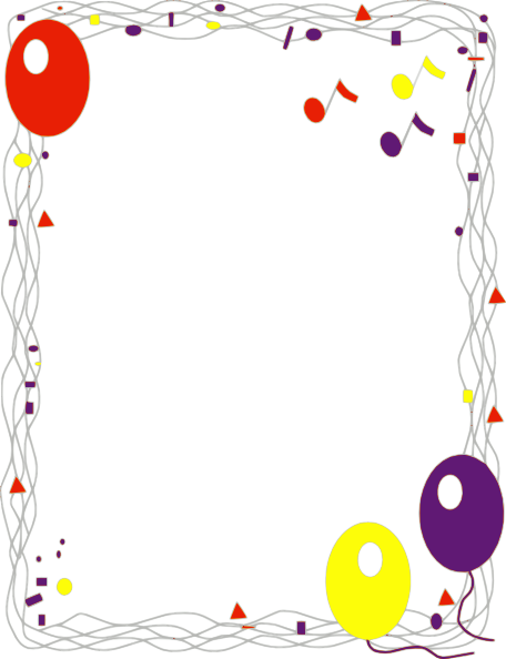 Balloon Border clip art Free Vector