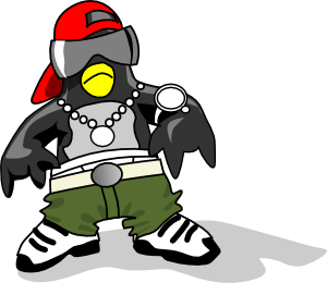 Hip-hop Tux clip art - vector clip art online, royalty free ...
