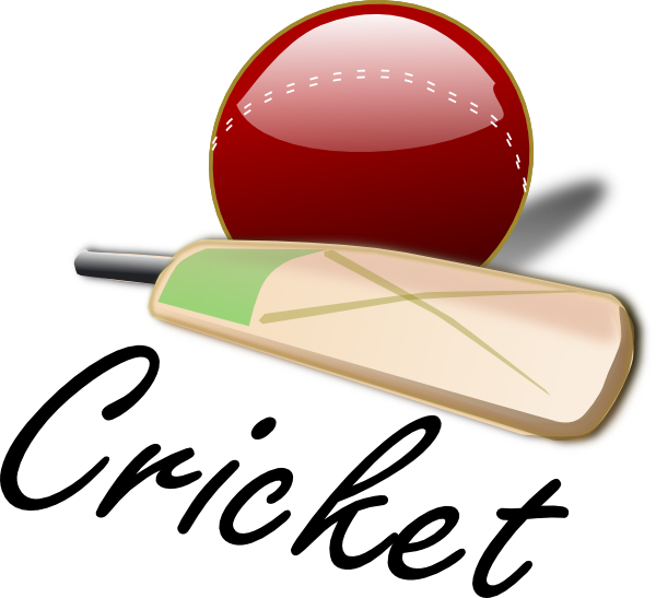 Cricket Bat And Ball clip art - vector clip art online, royalty ...