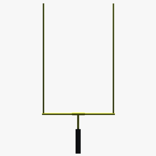 Football Goal Post 3D Model Made with 123D Desktop