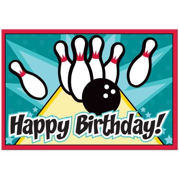 Bowling Party Sign, FREE shipping offer, 50% off tableware, and ...