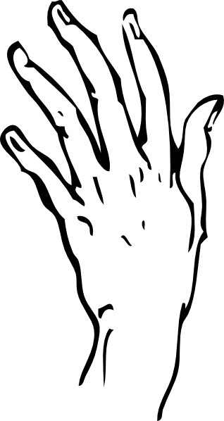 Hand Outline Left And Right - ClipArt Best